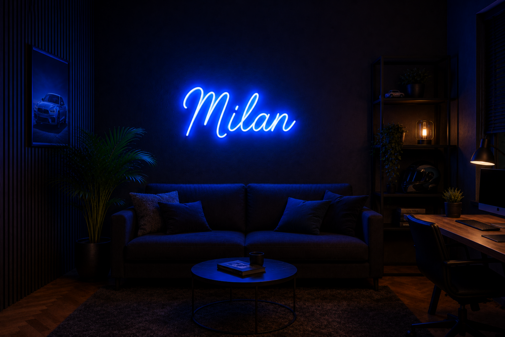Neon naam lamp op maat, gemaakt door Neonnaam.nl